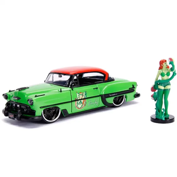 DC Comics: Figurka Trującego Bluszczu i model samochodu 1953 Chevy Bel Air w skali 1/24 - Simba Toys zdjęcie 2