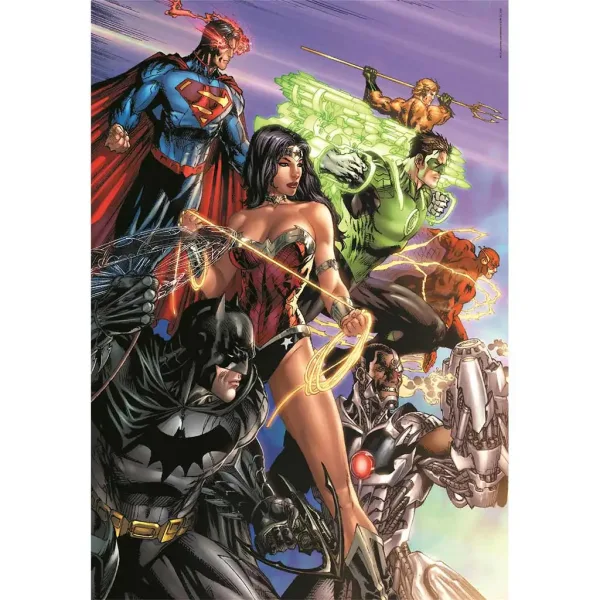 DC Comics: Liga Sprawiedliwości 1000-elementowe puzzle Compact 50x70cm - Clementoni zdjęcie 2