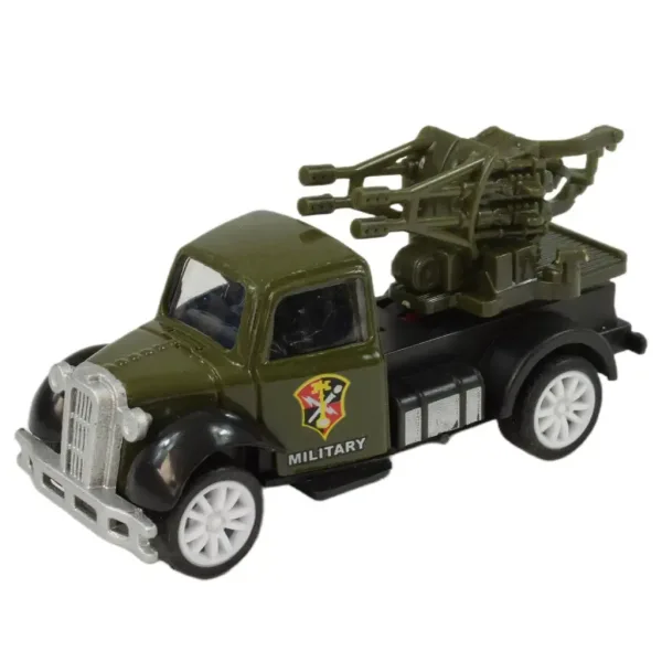 Die-Cast: Wojskowy samochodzik w kilku wariantach, napędzany mechanizmem śrubowym, skala 1:55 zdjęcie 2