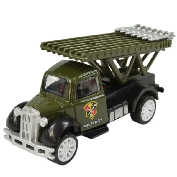 Die-Cast: Wojskowy samochodzik w kilku wariantach, napędzany mechanizmem śrubowym, skala 1:55 zdjęcie 3