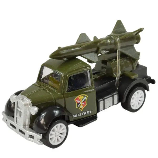 Die-Cast: Wojskowy samochodzik w kilku wariantach, napędzany mechanizmem śrubowym, skala 1:55 zdjęcie 5