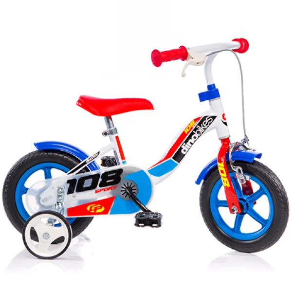 Dino Sport niebiesko-biało-czerwony rower dziecięcy w rozmiarze 10 - rower Dino Bikes zdjęcie 1