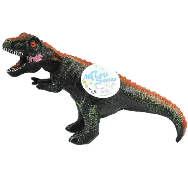 Dino World: Winylowa figurka dinozaura T-REX wydająca dźwięki z wypełnieniem bawełnianym o rozmiarze 35 cm. zdjęcie 1