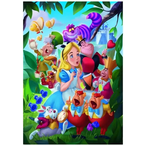 Disney - Alicja w Krainie Czarów, puzzle 1000 elementów z plakatem - Clementoni zdjęcie 2