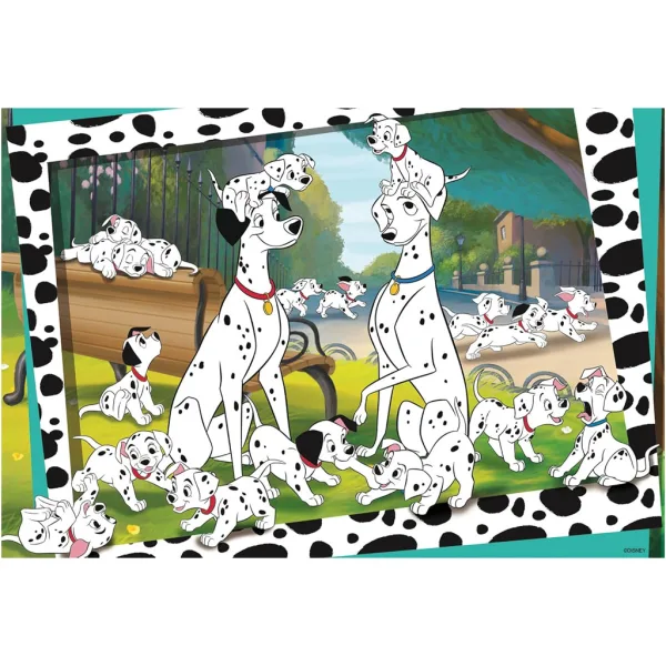 Disney 101 Dalmatyńczyków 2 w 1 puzzle i kolorowanka 24 elementy 50x35 cm - Lisciani zdjęcie 2