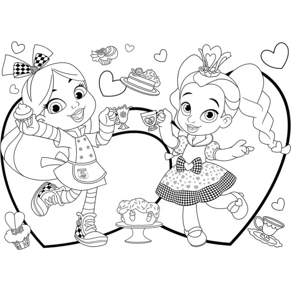 Disney Alicja w Krainie Czarów 2 w 1 maxi puzzle 24 elementów i kolorowanka 70x50 cm – Lisciani zdjęcie 2