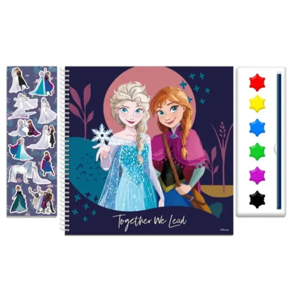 Disney: Kraina Lodu 2. Kolorowanka z farbami wodnymi i naklejkami zdjęcie 2