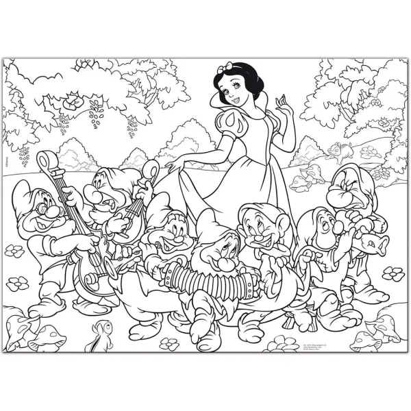 Disney Królewna Śnieżka 2 w 1 maxi puzzle 150 elementów i kolorowanka 70x50 cm - Lisciani zdjęcie 2