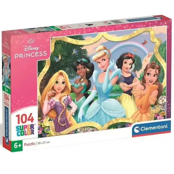 Disney+Księżniczki Wspaniałe księżniczki Supercolor 104-elementowe puzzle - Clementoni zdjęcie 1