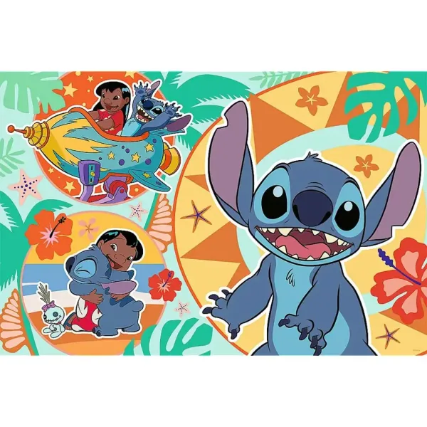 Disney: Lilo & Stitch Szczęśliwy Dzień 24-elementowe Maxi puzzle - Trefl zdjęcie 2