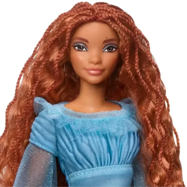 Disney Mała Syrenka: Lalka Ariel w niebieskiej sukience 30 cm - Mattel zdjęcie 3