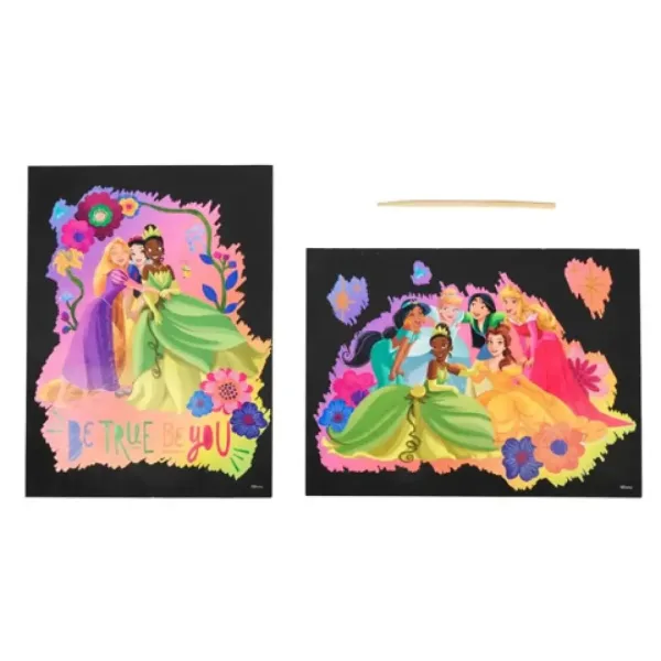 Disney Princess: Zestaw do tworzenia wydrapywanek 2 szt. - Canenco zdjęcie 2