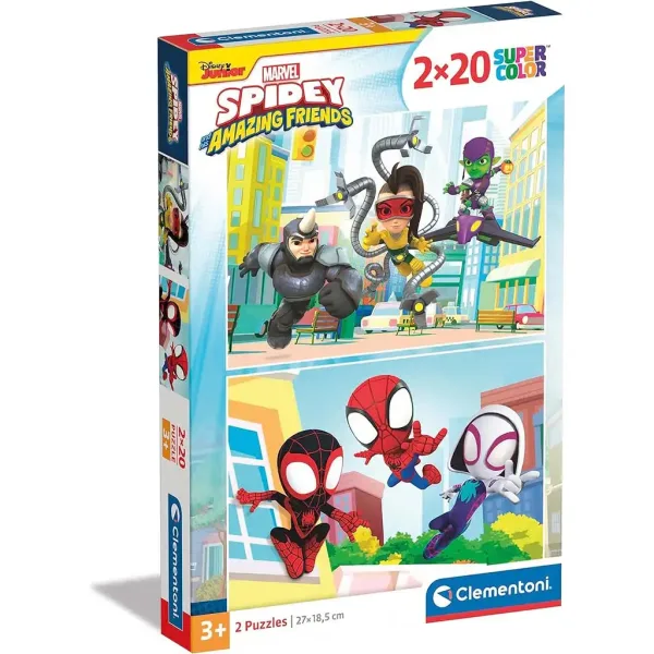 Disney Spidey 2x20-elementowe puzzle Supercolor - Clementoni zdjęcie 1