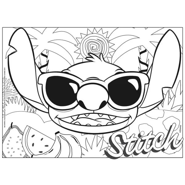 Disney Stitch 2 w 1 maxi puzzle 4x48 elementów i kolorowanka 35x25 cm - Lisciani zdjęcie 4