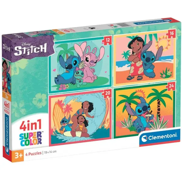 Disney+Stitch 4w1 Supercolor puzzle - Clementoni zdjęcie 1