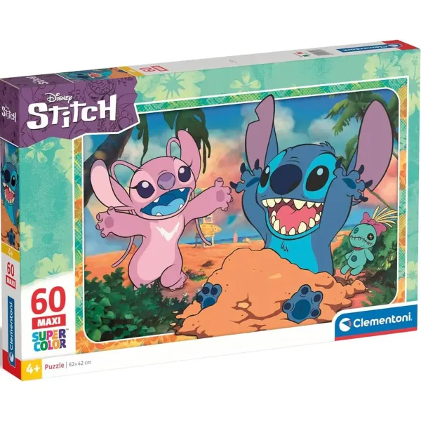Disney Stitch 60-elementowe maxi puzzle Supercolor - Clementoni zdjęcie 1