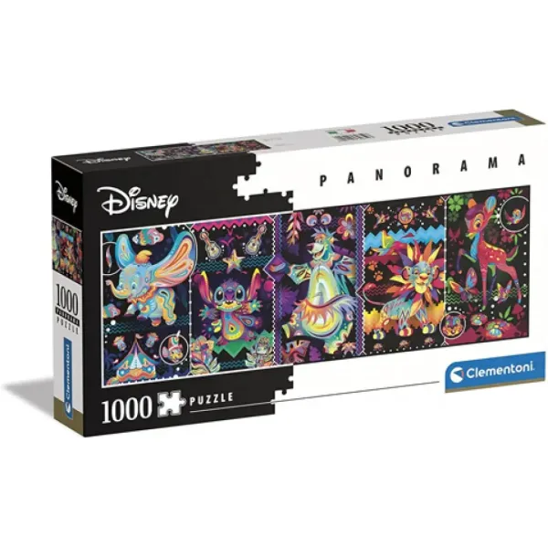 Disney Vintage kolorowe 1000-elementowe puzzle panoramiczne - Clementoni zdjęcie 1