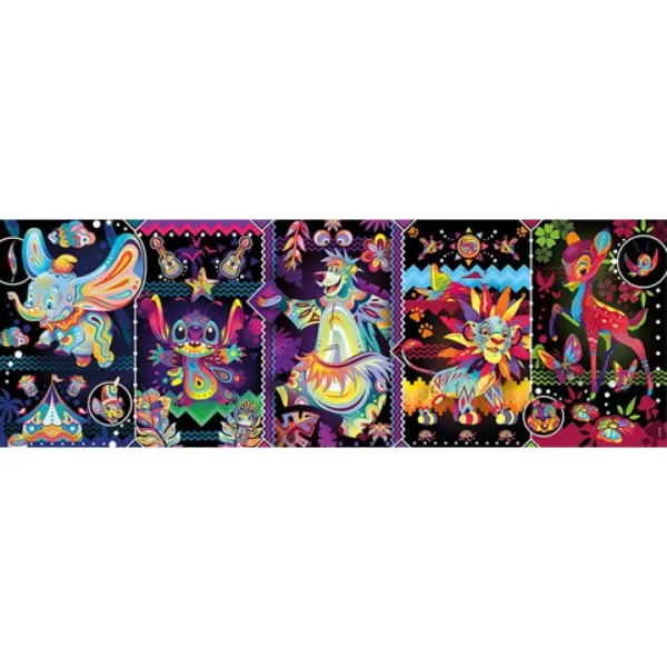 Disney Vintage kolorowe 1000-elementowe puzzle panoramiczne - Clementoni zdjęcie 2