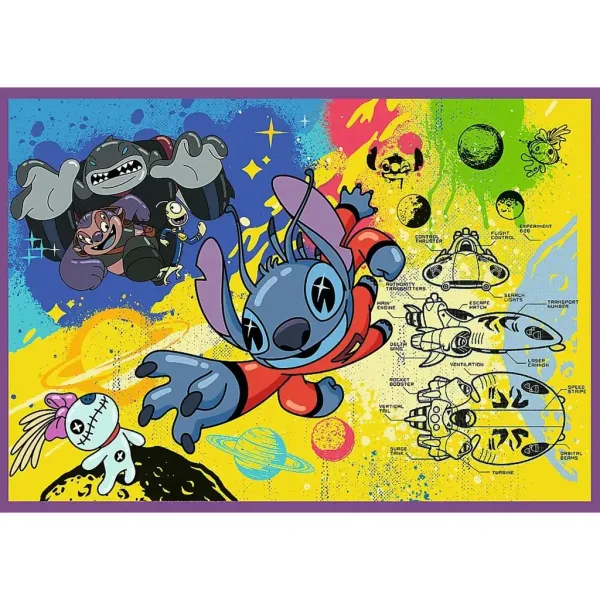 Disney: Wspaniały Stitch 4x250 elementów puzzle - Trefl zdjęcie 5
