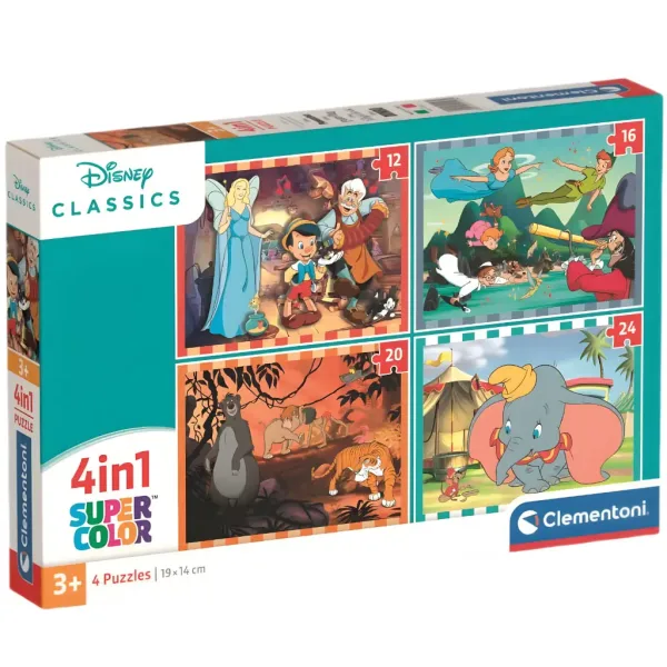 Klasyki Disneya puzzle Supercolor 4 w 1 - Clementoni zdjęcie 1