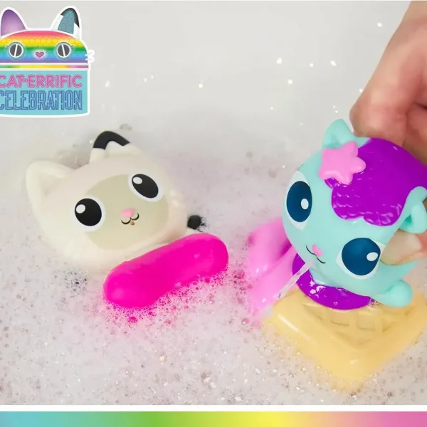 Dom lalek Gabi: zabawki do kąpieli Mercat i Pandy Paws, psikające - Spin Master zdjęcie 3