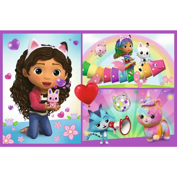 Domek dla lalek Gabi - zabawny dzień 2x70 elementów puzzle - Trefl zdjęcie 3