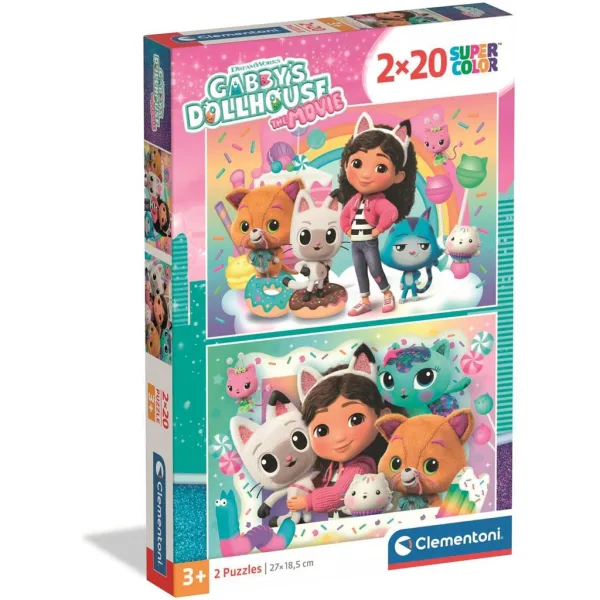 Domek dla lalek Gabi 2x20-elementowe puzzle Supercolor - Clementoni zdjęcie 1