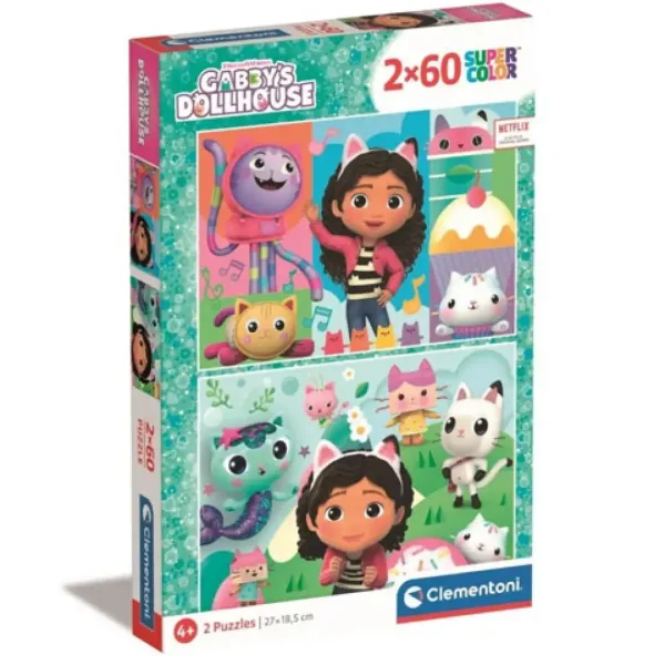Domek dla lalek Gabi Supercolor 2x60 elementów puzzle - Clementoni zdjęcie 1