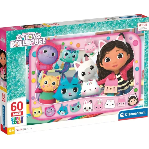 Koci Domek Gabi 60-elementowe maxi puzzle Supercolor - Clementoni
