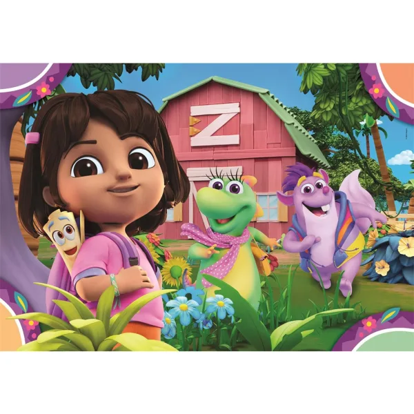 Dora poznaje świat 2x20-elementowe puzzle Supercolor - Clementoni zdjęcie 2
