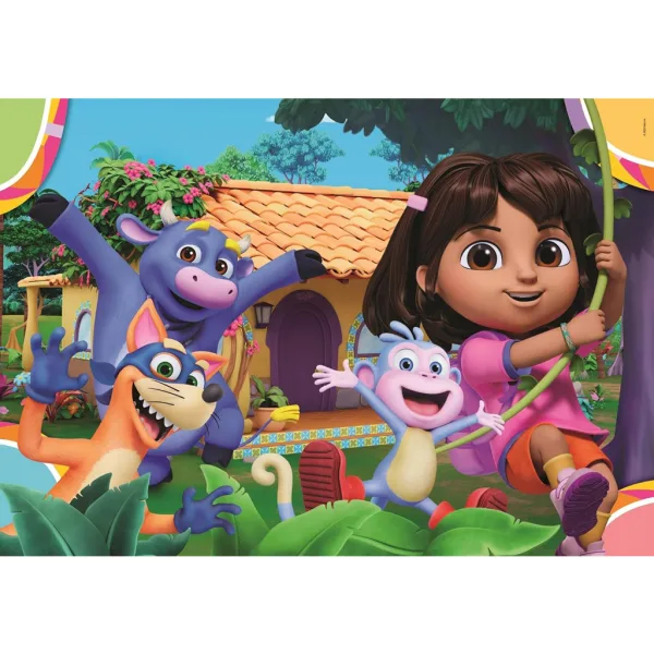 Dora poznaje świat 2x20-elementowe puzzle Supercolor - Clementoni zdjęcie 3