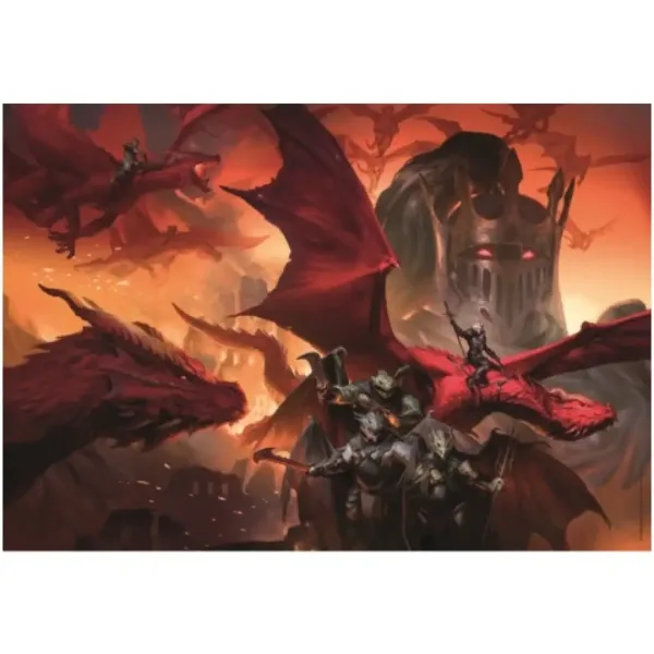 Dungeons & Dragons: Czerwony smok HQC puzzle 1000 elementów - Clementoni zdjęcie 2