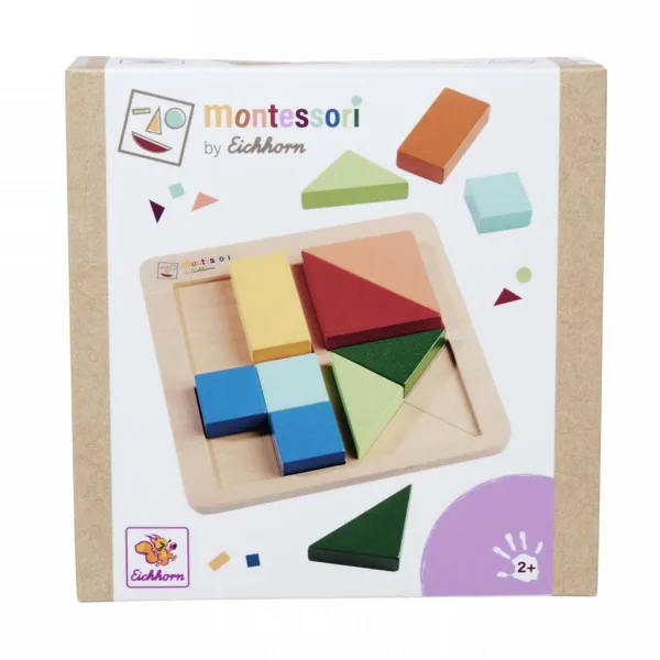 Eichhorn: Drewniana układanka Montessori kolorów i kształtów – gra logiczna dla małych rączek - Simba Toys zdjęcie 1