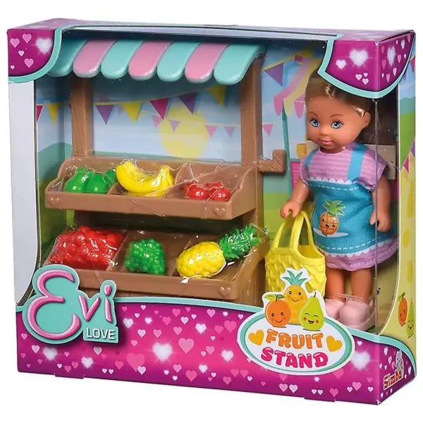 Évi Love: Zestaw do zabawy z lalką Évi i stoisko z owocami - Simba Toys zdjęcie 7