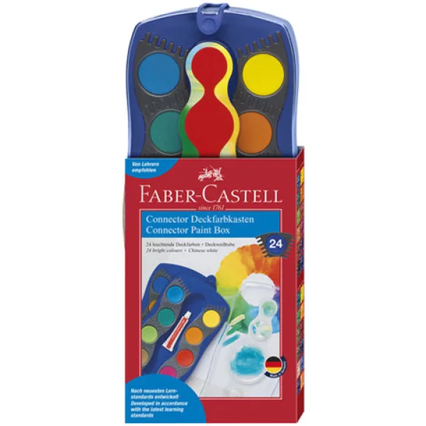 Faber-Castell: Akwarele, zestaw 24 kolorów, niebieski zdjęcie 1