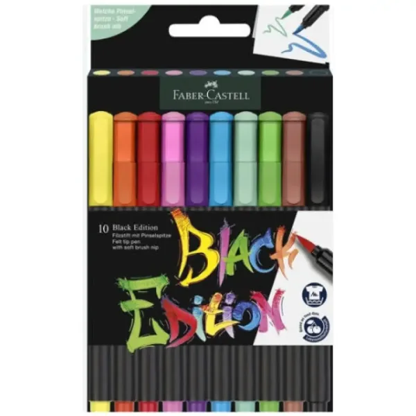 Faber-Castell: Black Edition 10-sztukowy zestaw kolorowych pisaków zdjęcie 1
