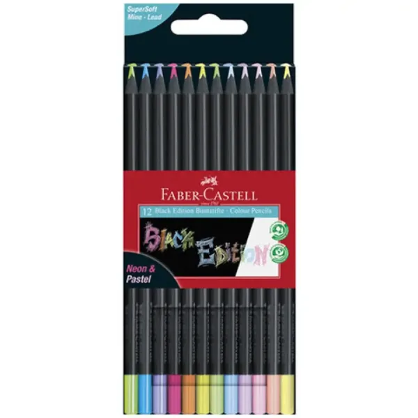 Faber-Castell: Black Edition Pastel zestaw kolorowych ołówków 12 sztuk zdjęcie 1