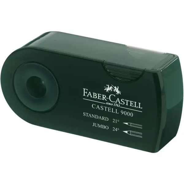 Faber-Castell: Castell 9000 zielona podwójna temperówka zdjęcie 2