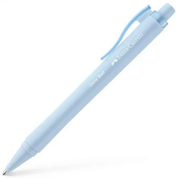 Faber-Castell: Daily Ball długopis kulkowy w kolorze niebieskim z jasnoniebieską obudową
