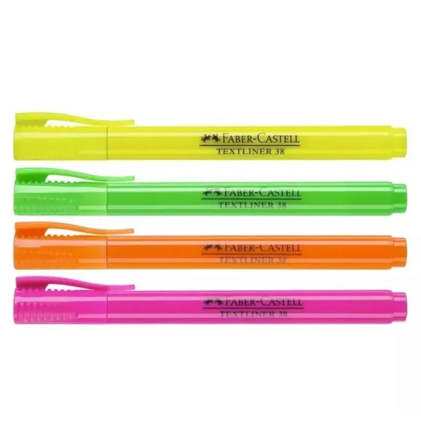 Faber-Castell: Textliner 38 Zestaw zakreślaczy w fluorescencyjnych kolorach, opakowanie 4 sztuki zdjęcie 2