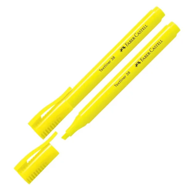 Faber-Castell: Zakreślacz Textliner 38 w fluorescencyjnym żółtym kolorze, 1 szt. zdjęcie 1
