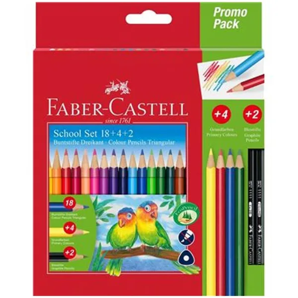 Faber-Castell: Zestaw 24 kolorowych kredek z papugą zdjęcie 1