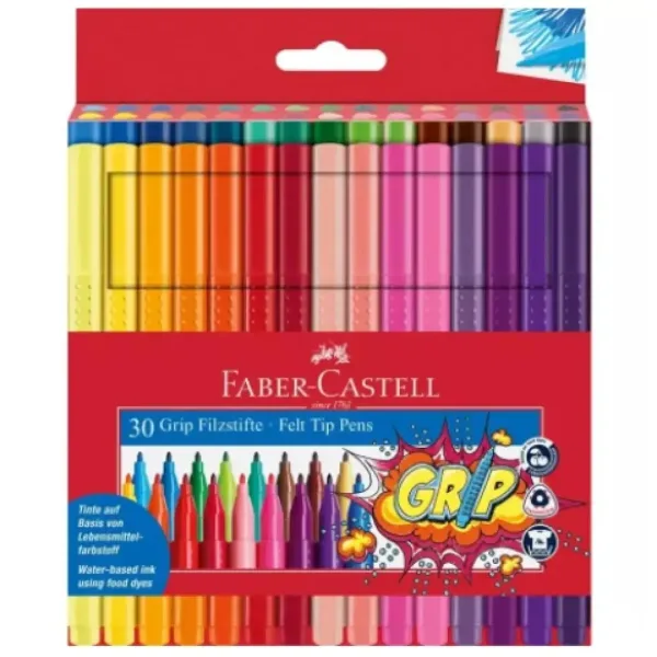Faber-Castell: Zestaw 30 kolorowych pisaków Grip