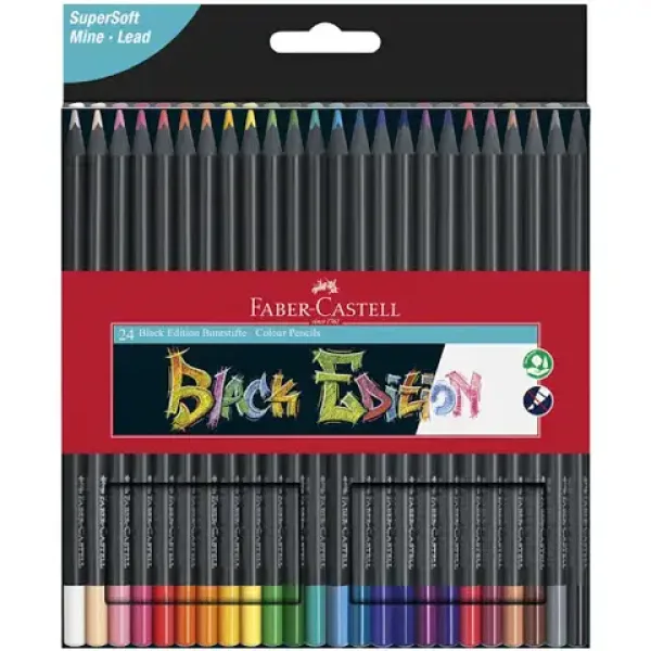 Faber-Castell: Zestaw kolorowych ołówków Black Edition 24 sztuki zdjęcie 1