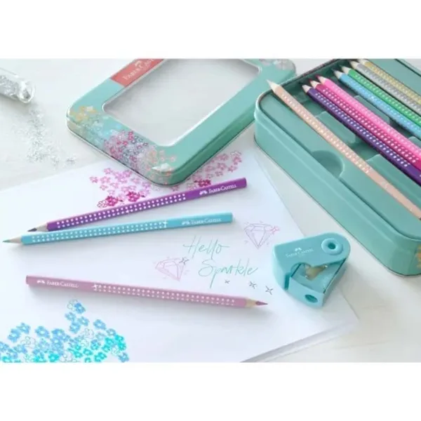 Faber-Castell: Zestaw kredek Sparkle – 20 sztuk w metalowym ozdobnym pudełku zdjęcie 3