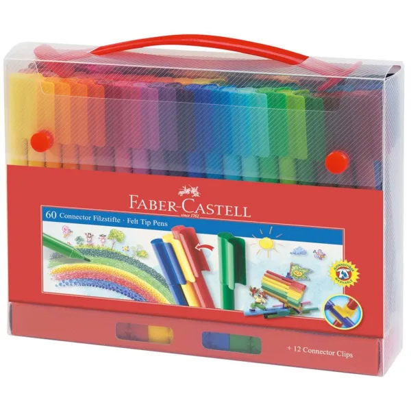 Faber-Castell: Zestaw markerów Connector – zestaw 60 sztuk w praktycznym pojemniku zdjęcie 1