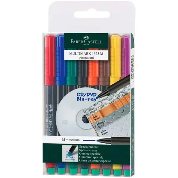 Faber-Castell: Zestaw markerów Multimark M na bazie alkoholu, 8 kolorów zdjęcie 1