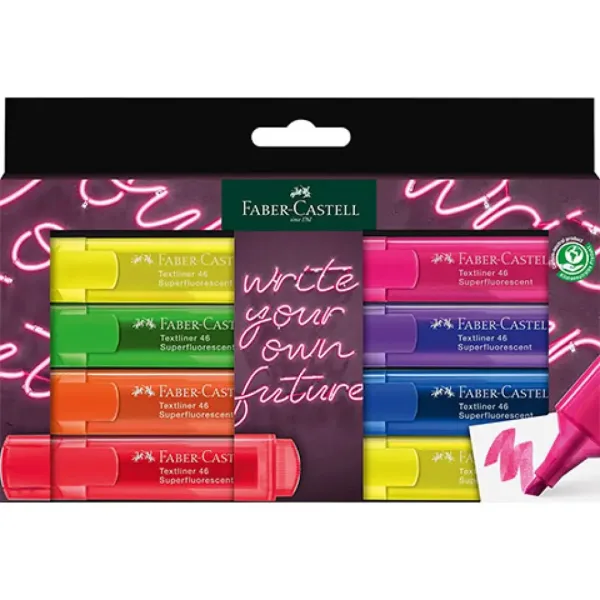 Faber-Castell: Zestaw zakreślaczy 1546, 8 sztuk w neonowych kolorach zdjęcie 1
