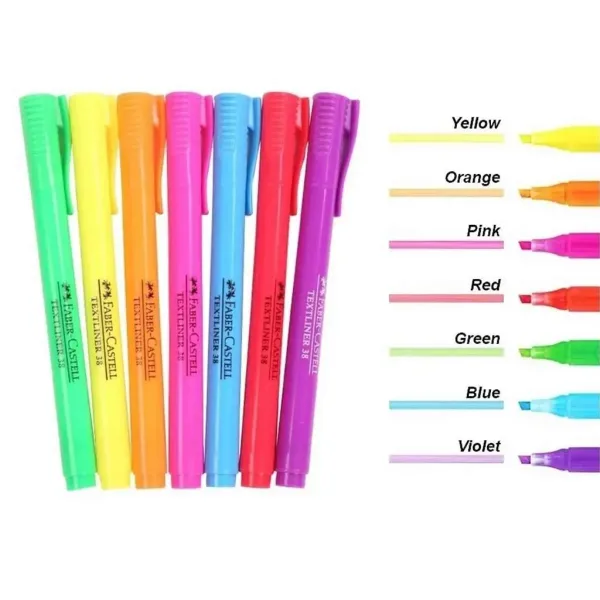Faber-Castell: Zestaw zakreślaczy Textliner 38 z fluorescencyjnymi kolorami, opakowanie 8 sztuk zdjęcie 2