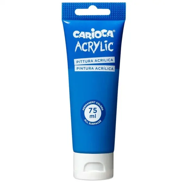 Farba akrylowa 75 ml w kolorze niebieskim – Carioca zdjęcie 1